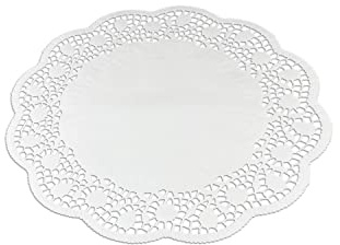 Günthart 100 Stück Tortenspitzen | Verkaufseinheit | in der Farbe weiß | 26cm Durchmesser | aus Papier