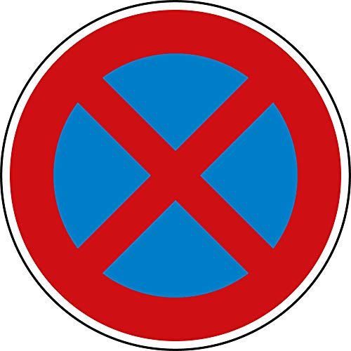 Verkehrszeichen Absolutes Halteverbot Nr. 283 | Ø 420mm, Alu 2mm, RA1 | Original Verkehrsschild nach StVO mit RAL Gütezeichen | Schild Halteverbot | Dreifke®
