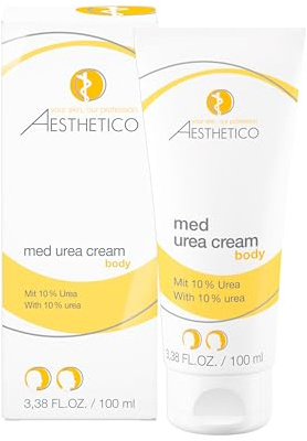 AESTHETICO med urea cream, 100 ml | Pflegecreme für trockene Hautstellen, mit 10 % Urea, spendet Feuchtigkeit und glättet Hände, Füße und Ellbogen