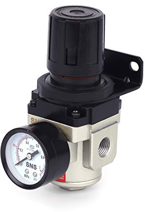 SNS AR3000-N02 Female Thread 1/4 NPT Air Pressure Regulator 0-150 PSI Adjustable,Bracket,Gauge