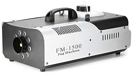 Máquina de humo con luz led, 1500 W, para escenario, efecto de luz, de fiesta, con mando a distancia, ideal para DJ de discotecas, bares, bodas, desfiles y teatros