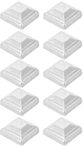 YARNOW Zaunpfosten Metall Silberkappen 6X6cm Dekorative Mailbox Laternenpfahl Holzdeck Stapelkappen für Holzpfosten 10St
