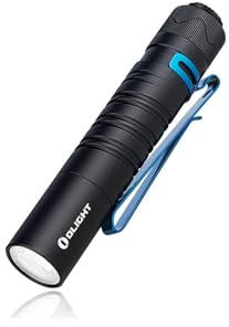 OLIGHT I5R kleine LED Taschenlampe USB-Wiederaufladbare kaltweiße Handlampe 350 Lumen 64 Meter und 37 Std Laufzeit mit Heckschalter Hochleistungs Outdoor EDC-Lampe für Wandern und Camping Schwarz