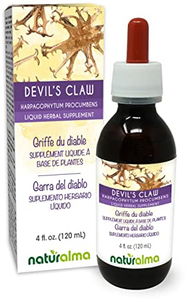 Naturalma Devil's Claw (Harpagophytum procumbens) Root Alcohol-Free Tincture - 4 fl oz Liquid Extract in Drops - Herbal Supplement - Vegan