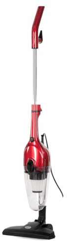 Ewbank Chilli Tempest 2-in-1 Vacuum Cleaner, Stick & Handheld, with 6 Attachments, Small, Lightweight (3 lb.), 600W, .5L Capacity, Red