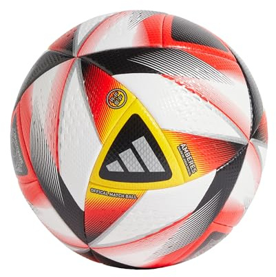 Adidas Unisex Ball (Thermal-Bonding) Rfef Pro, Top:White/Black/Solar Red/Pantone Bottom:Silver Met., IA0935, 5