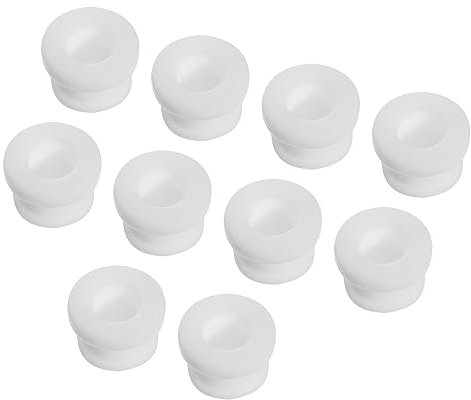sourcing map 20Pcs Snap Rubber Grommet Hole Plug Mount Dia 10mm ID 7mm H 10mm Seal Anti-Scratch for Electrical Box Cable Pipe White