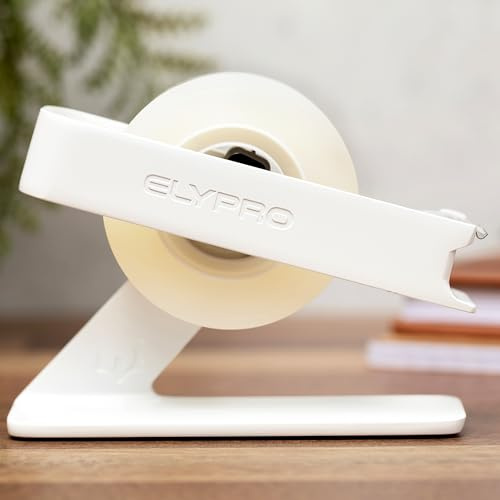 ELYPRO Modernes Etikettenspender für den Büroschreibtisch, elegantes und minimalistisches Design, aus schwerem Metall, platzsparend, perfekt für den Gebrauch im Büro und zu Hause oder als elegantes