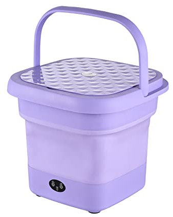 Karlak Machine à laver portable pliable pour vêtements, chaussettes, sous-vêtements, mini tonneau électrique, machines de nettoyage de linge, machine à laver centrifuge pour voyage, chambre, bureau