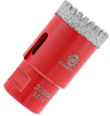 FOCSTOL Diamant Fliesenbohrer 32mm - Diamantbohrer Lochsäge für Porzellan Keramik Fliesen Marmor Granit M14 Gewinde für Winkelschleifer
