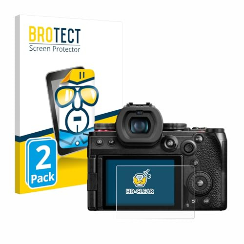 BROTECT 2 Stück Schutzfolie für Panasonic Lumix DC-G9 II Displayschutz Folie Made in Germany, Ultra-Klar