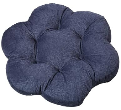 Hixingo 2er Set Stuhlkissen Blumenform, Kristallsamt Sitzkissen Stuhl, Stuhlkissen 50x50, Sitzkissen Bank, Sitzunterlage Outdoor & Innen, Sitzauflagen Chair Cushion für Terrassen (42cm,Anthrazit)
