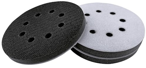 XNIVUIS 3 Piezas Almohadilla de Lijado 125mm Almohadilla Suave de Lijado Almohadilla de Amortiguamiento Interfaz Lijadora Almohadillas de Discos de Lijado Almohadilla Lijadora (blanco y negro)