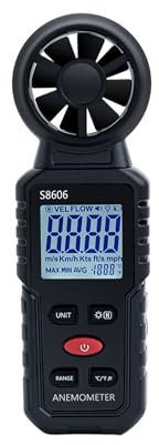 Mcbazel 3 in 1 Handheld Digital Anemometer Wind Meter,High Precision Wind Speed Measuring, Digital Wind Speed Meter with Backlight for HAVC,Sailing,Fishing