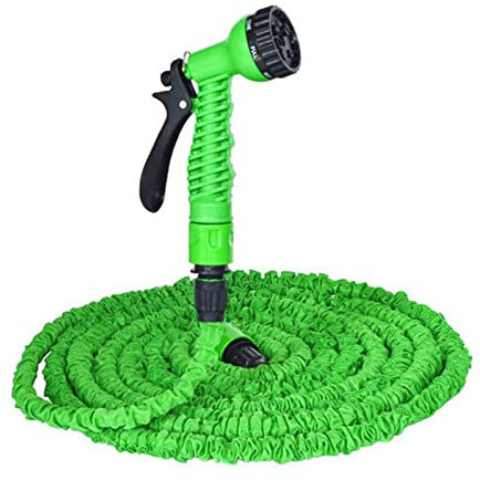 Tubo flessibile da giardino espandibile con ugello avvolgitore per lavaggio auto esterno 20,9 m, verde ideale per irrigazione e lavaggio