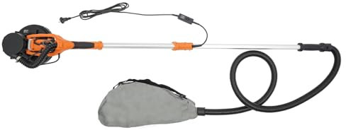 Susoso 1250W Trockenbauschleifer, Elektrische Trockenbauschleifmaschine mit LED-Schleife und 2PCS Kohlebürsten & 6PCS Schleifpapier Deckenschleifer Scheibendurchmesser 255mm für Polieren Orange