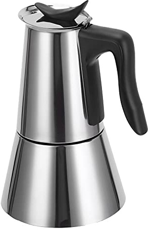 Matybobe Caffettiera Elettrica in Acciaio Inossidabile da 300 Ml Caffettiera per Uso Domestico Bollitore Taglio Sicuro Estrazione di Potenza Maniglia Isolante 480 W 5 Minuti Spegnimento