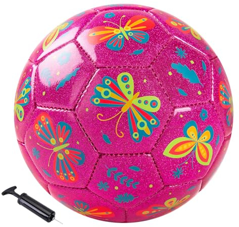 U&C Planet Fußball Größe 3 für Kinder von 3 bis 8 Jahren mit Pumpe und Netz | Wasserabweisend & leicht zu reinigen, Outdoor Spielzeug und Geschenk für Jungen und Mädchen
