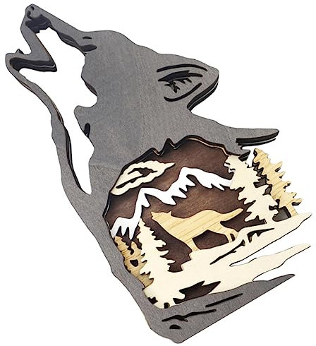 GRIRIW Holzfigur Holzornament Heimdekoration Einzigartiges Design Für Für Garten Und Schreibtisch Handgeschnitzt Hochwertigem