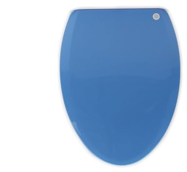 Brigtviee Toilettendeckel Mit Absenkautomatik,Klodeckel V-Form Weiß,Wc Sitz Aus Pp,Klodeckel Mit Quick-Release Funktion,Toilettensitz Einfache Montage,Wc Deckel Abnehmbar Weiß,Blau