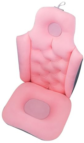 Coussin de baignoire inclinable – Tapis de bain doux pour le contour du corps, design d'aspiration sécurisé, coussin de nuque matelassé | Coussin de relaxation évacuant l'humidité pour baignoire