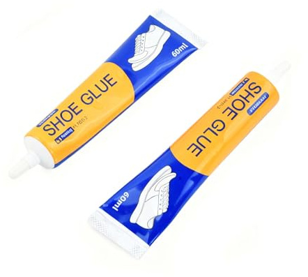 Rylae 60ml Colla per Scarpe, Colla per Riparazione Scarpe Impermeabile Trasparente Flessibile, per Stivali, Sneakers, Articoli in Pelle (60ml x 2)