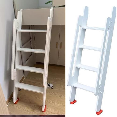 Scaletta per letto a castello con gancio e ferramenta, scala angolare in legno per letti a soppalco e rimorchi per camper, facile installazione e arrampicata sicura