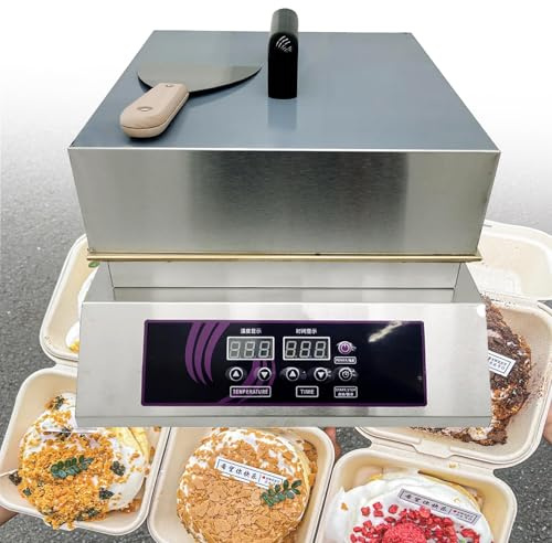 Macchina elettrica per soufflé e dorayaki in Acciaio Inox con Doppie Piastre in Rame Puro, Piastra per soufflé e Muffin di qualità Professionale da 60 a 240 °C Singlehead