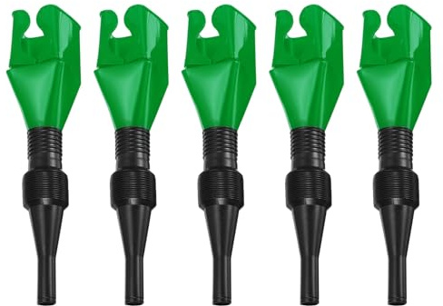 QUARKZMAN 5pcs Entonnoir Flexible À Clip, Outil De Vidange En Plastique Universel Entonnoir Rétractable Automobile Pour Voitures Et Motos, Vert