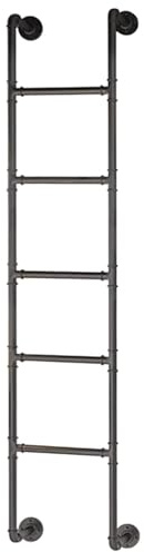 Escalera de escape para ventanas de sótanos, escalera de incendios de 100-300 cm, escalera metálica de pared para altillos, escalera recta y resistente para subir al tejado de casas de 2 plantas (13