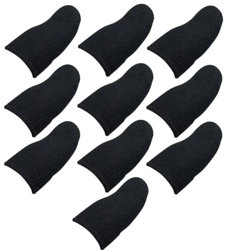 Alipis 10 Stück Touchscreen Fingerschutz aus Nylon und Leitfähigem Silbergewebe Rutschfeste und Schweißabweisende Fingerschutzhüllen für Mobiles und Präzise Steuerung