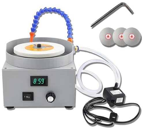 Electric Bench Sander with Adjustable Speed for Wet and Dry Knife Sharpening, Metal Working, and Scissors Sharpening
