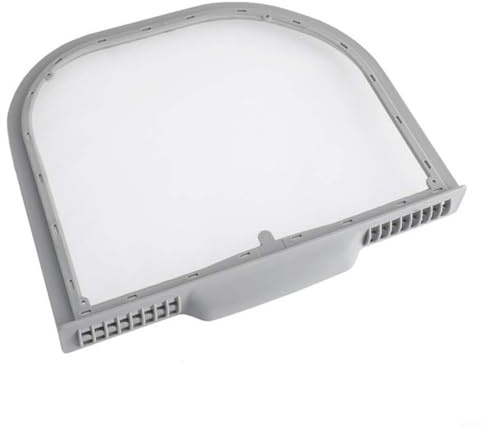 Glomc Filtro di ricambio per filtro lanugine per asciugatrice Lg per flusso d'aria e pelucchi efficienti, compatibile con macchine per asciugatura LG, accessorio a cartuccia a rete grigia