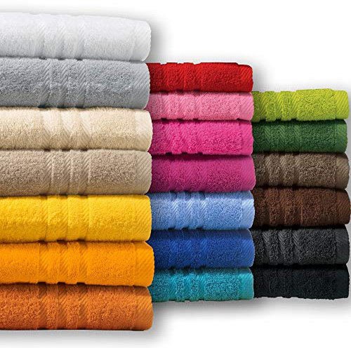 REDBEST Badetuch New York hellblau Größe 100x150 cm - leichte, weiche Qualität, saugstark, sehr strapazierfähig, 100% Baumwolle