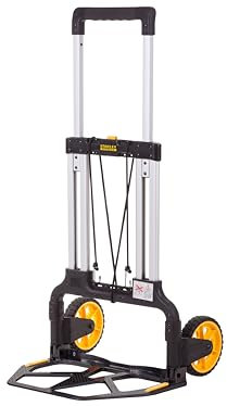 STANLEY FATMAX klappbare Sackkarre, Tragkraft 125Kg, FXWT-706, Abmessungen Aluminiumplatte 48 x 35cm, inklusive elastischem Spanngurt, platzsparend verstaubar, Anti-Rutsch Platte
