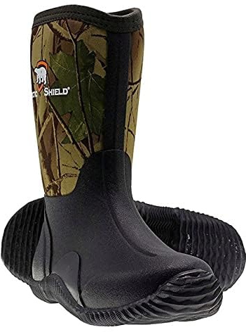 Kids Rain Boots - Outdoor Waterproof & Insulated Winter Boots for Girls & Boys - Unisex Kids Snow Boots for Rain, Mud, Agriculture & Fishing for Toddlers, Little & Big Kids (Camouflage)