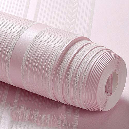 Papel pintado simple de rayas verticales no tejidas papel tapiz de sala de estar papel tapiz dormitorio papel tapiz de hotel sala de estar sofá dormitorio TV fondo papel de pared beige rosa blanco
