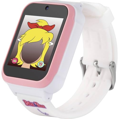 Technaxx orologio Smart per bambini con filtri personalizzati Bibi e Tina, calcolatrice, sveglia, giochi, registratore e funzione di conteggio dei passi – Display di alta qualità – Età 4 – 10 (rosa)