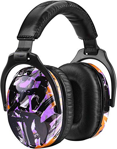 ZOHAN 030 Casque Anti Bruit Enfant Facilement Réglable Pliable,Protection Auditive confortable,SNR 25dB pour l’Autisme,TDAH,Feux d’Artifice,Concert - Graffiti Violet