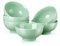 Lovecasa, Series Sweet, 660 ml Porcelain Bowl Set, 15.5 cm Grain Bowl/Soup Bowl/Dessert Bowl/Serving Plate, Blue Green, Set of 6