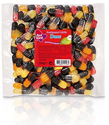 Red Band Fruchtgummi Lakritz Duos in 3 aufregenden Sorten 500g