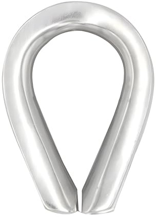 MarineNow Extra Heavy Duty Wire Rope Thimble 316 Stainless Steel Choose Size and Quantity (7/16, 02-Pack)