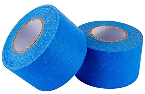 JEEIJ 3D Printer Blue Heat Masking Tape, 48mm×30m High Temperature Polyimide Adhesive Part Blue Sticker, Heated Bed Protect Paper