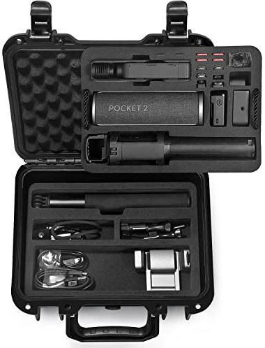 LEKUFEE Wasserdichter Koffer für DJI Pocket 2 Combo/Osmo Pocket und Zubehör (Nur Tasche)(LK409)