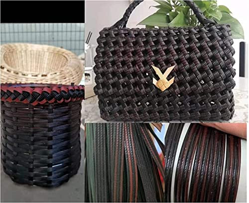 BomDog Kunststoff-Rattan-Korb, Kunststoff-Rattan-Reparaturmaterial Für Garten- Und Terrassenmöbel Im Freien, 70 M, 500 G, Langlebig, Korbbank, Stuhl, Tisch/F/8Mm