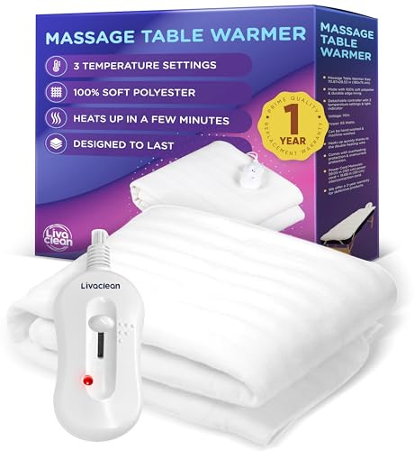 Massage Table Warmer Heating Pad Blanket w/ 3 Temperature Settings - (70.8” x 29.5”) Electric Heated Blanket, Spa Beauty Massage Therapy
