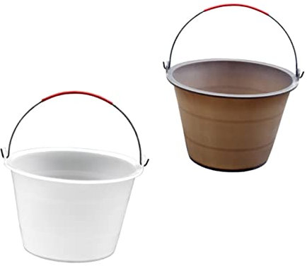 Gadpiparty Seau De Chantier 2 Pièces Seau À Ciment Robuste Stockage en Plastique Épais pour Usage Extérieur