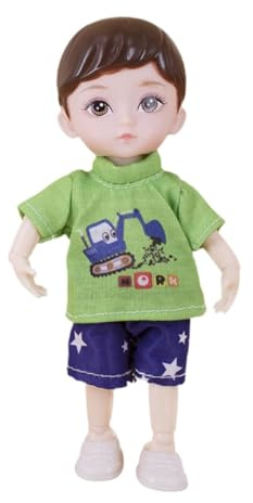 MagiDeal Poupée garçon BJD, Jouets de poupée, Bricolage, Figurines d'action, Accessoires de poupée, Cheveux Courts, Figurine Vierge, Corps articulé Masculin, Vert