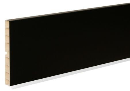 AERREGI SET ZOCCOLO CUCINA 2 +1 COMPLETO DI DUE ANGOLI E UNA GIUNZIONE | ZOCCOLO IN PVC VARI COLORI IN TRE ALTEZZE 100, 120 E 150 mm | ARREDO MODERNO CUCINA (NERO, H100 mm)