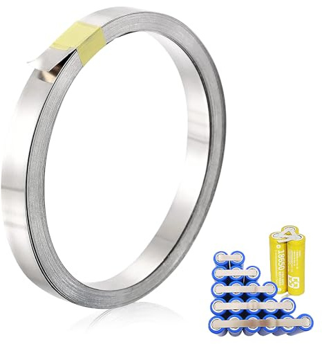 Nickelband Nickel Streifen,10M Nickelband 0,15 x 8 mm Nickelband Nickel Platte Band für 18650 Schweißband für Akkupacks Nickelbänder für Punktschweißgerät Schweiß Zubehör